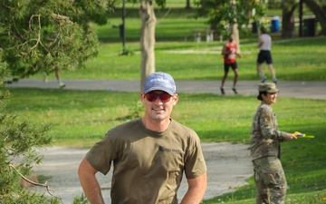 Nick and Sam: Kansas Army National Guard Soldier makes All Guard Marathon Team while pushing best friend to the finish