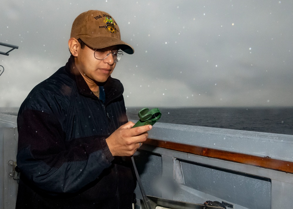 Sailors Stand Watch on the Bridge of USS John Finn (DDG 113)