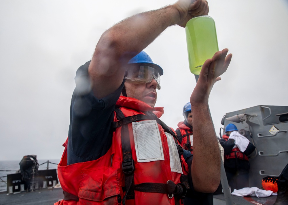 USS John Finn Conducts Replenishment-at-Sea with USNS Wally Schirra