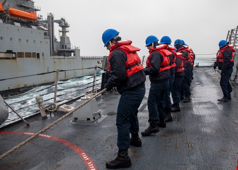 USS John Finn Conducts Replenishment-at-Sea with USNS Wally Schirra