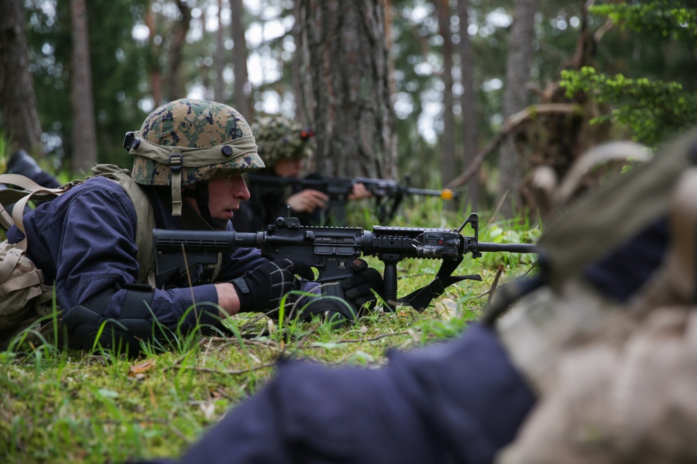 Romanian soldiers engage combatants