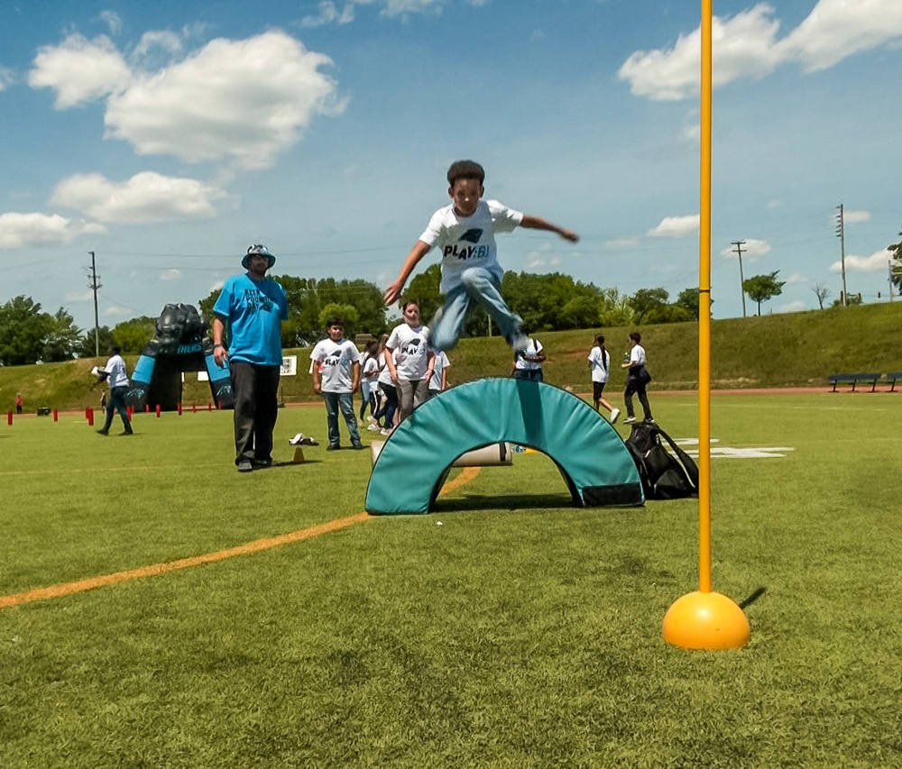 Bowley Elementary students keep pounding with the Carolina Panthers