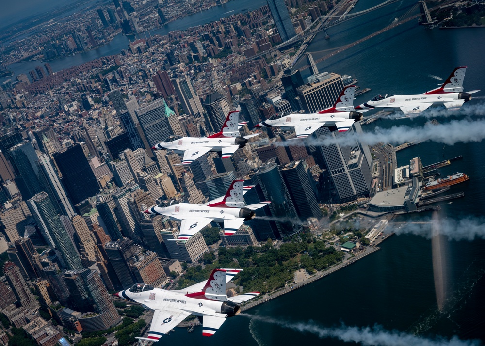 Thunderbirds Fly Over New York