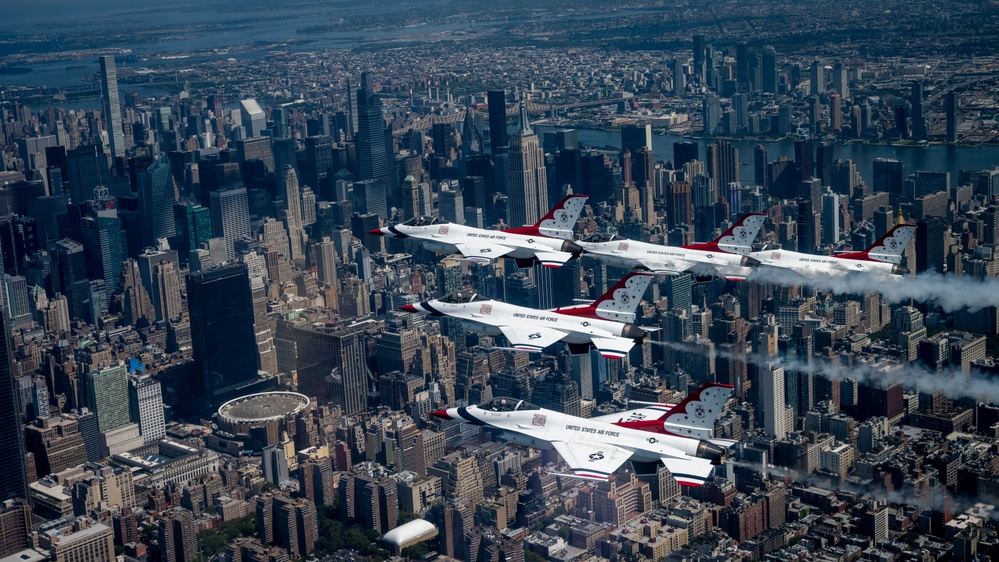 Thunderbirds Fly Over New York