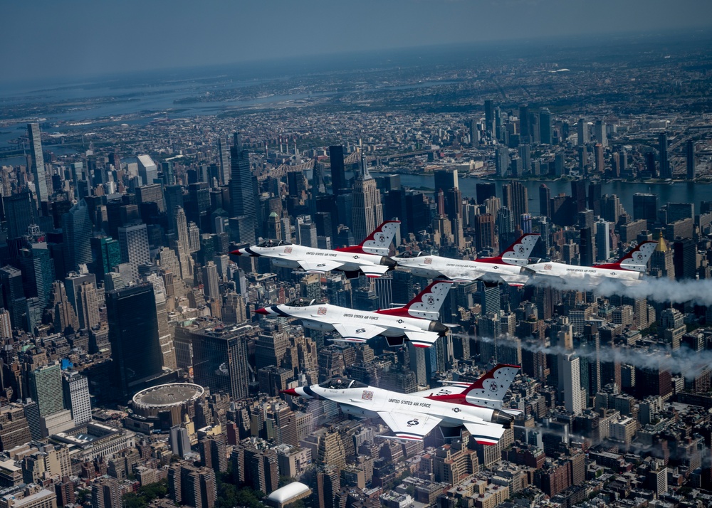 Thunderbirds Fly Over New York