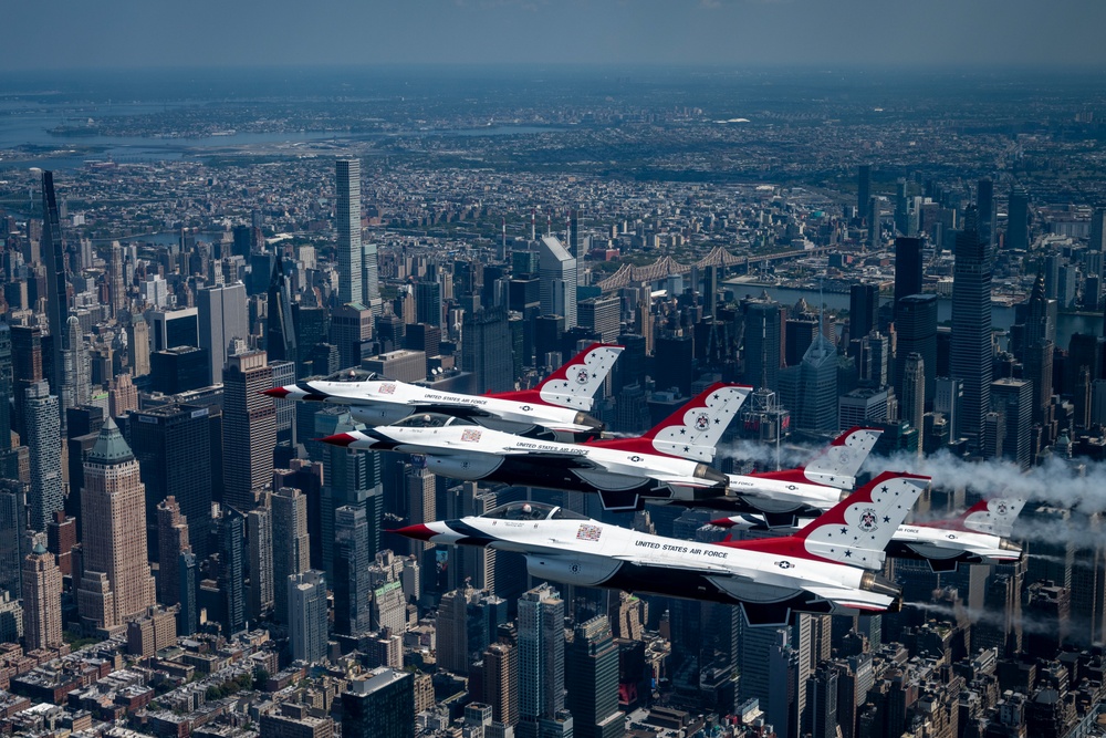 Thunderbirds Fly Over New York