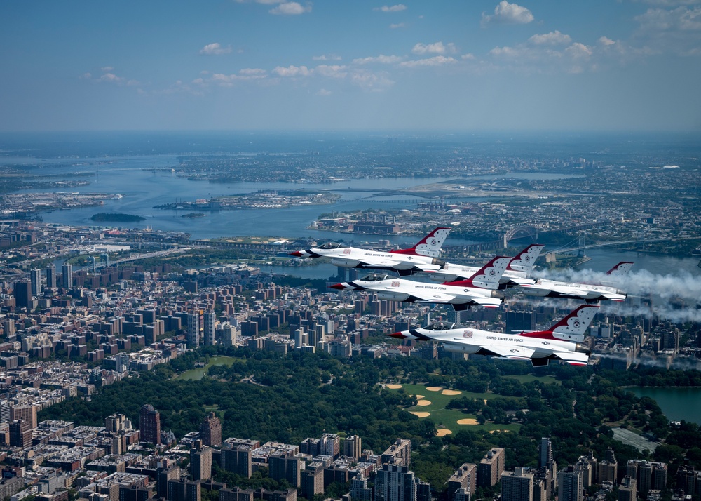 Thunderbirds Fly Over New York