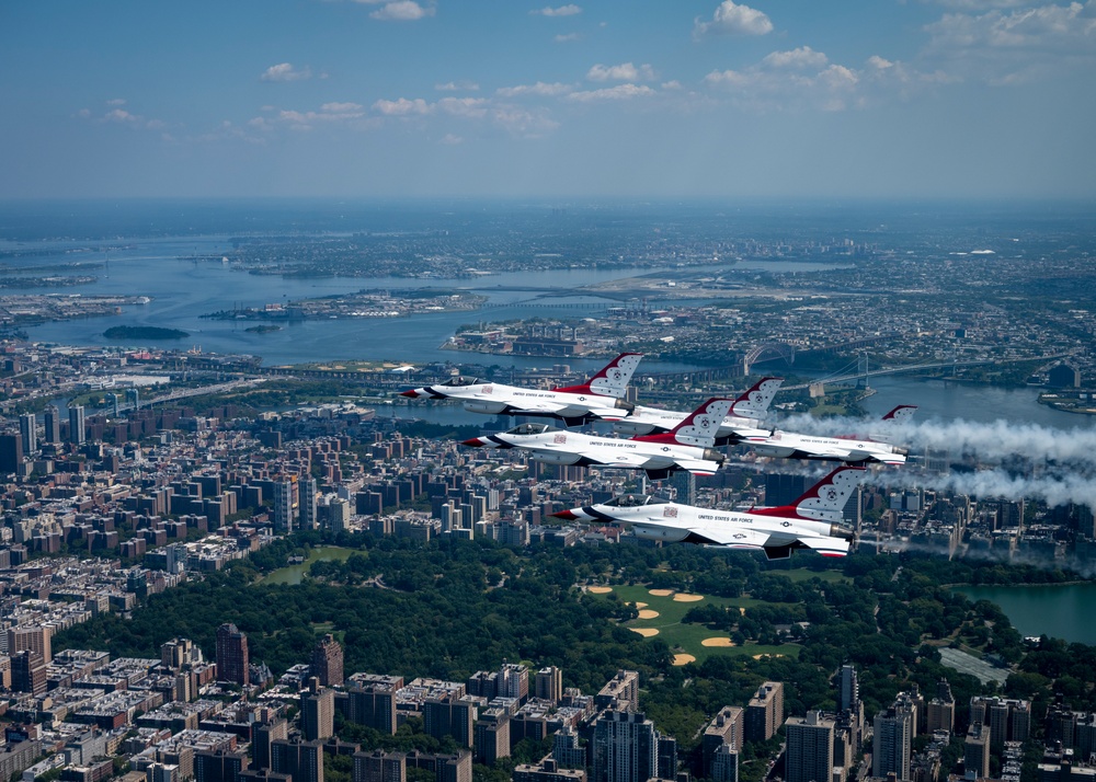 Thunderbirds Fly Over New York