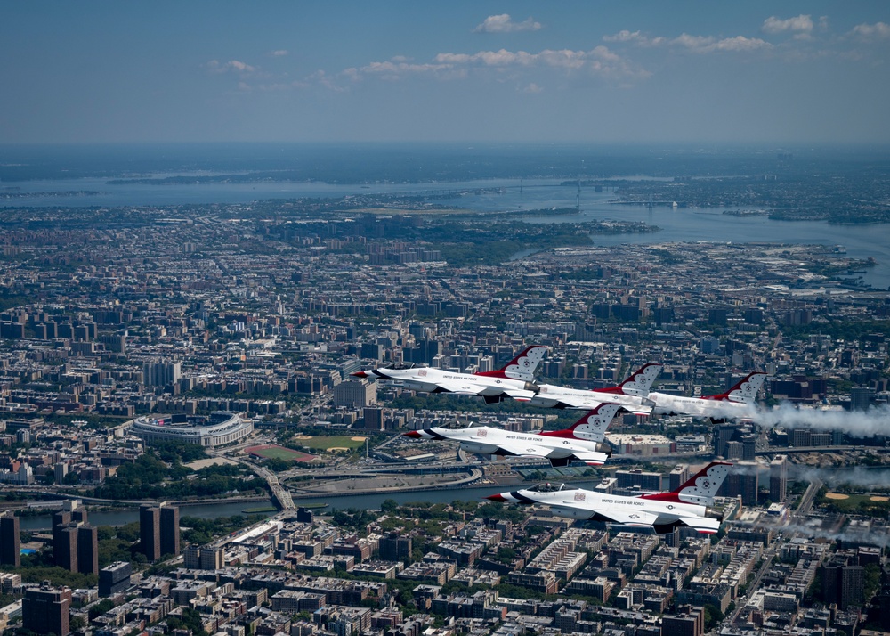 Thunderbirds Fly Over New York