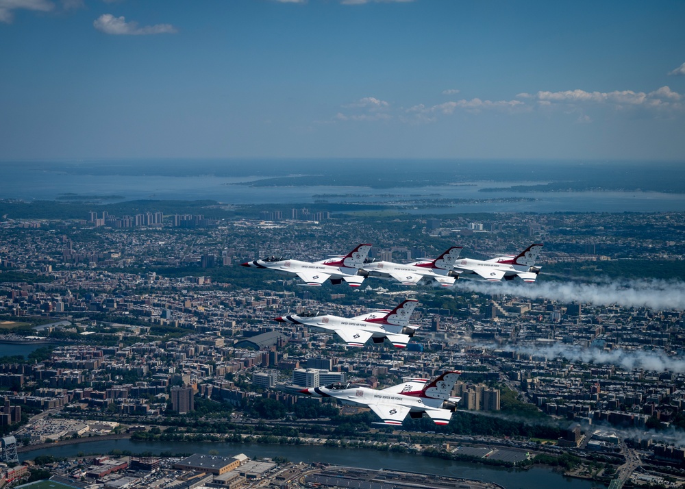 Thunderbirds Fly Over New York