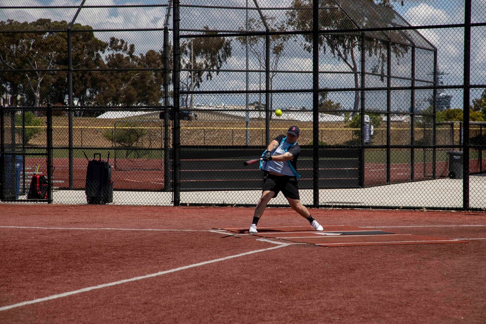 Abraham Lincoln Sailors play softball