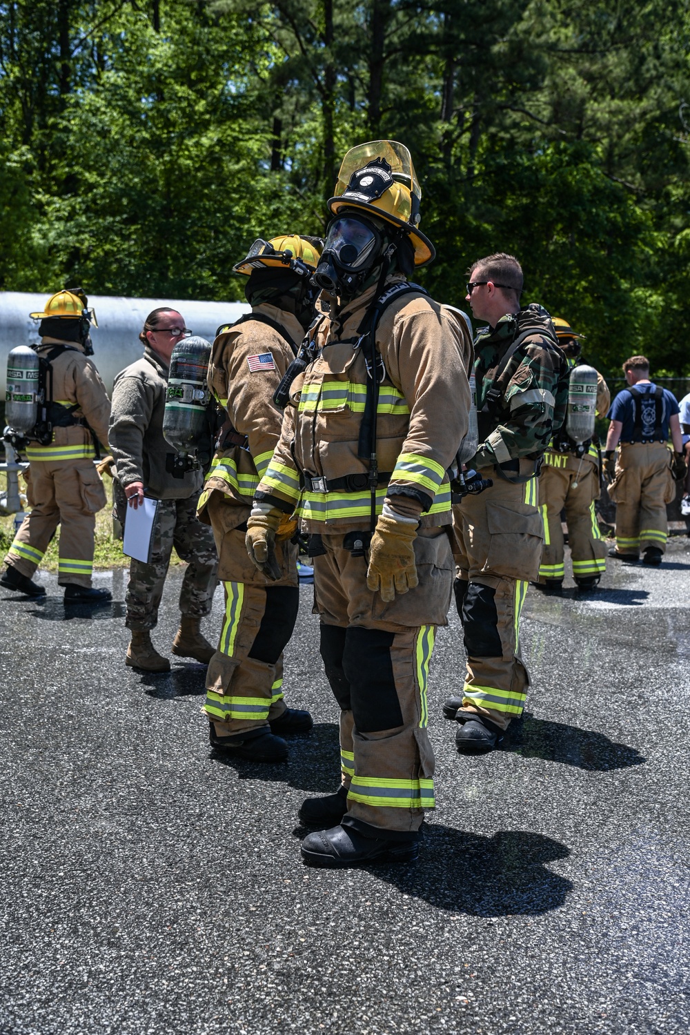 169th CES Fire Department live fire training