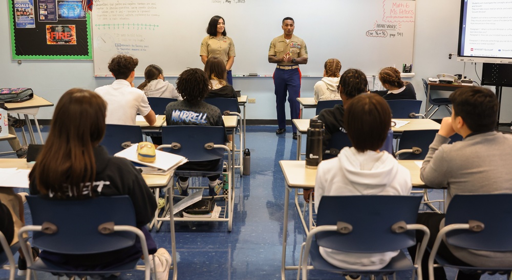 Camp Blaz Marines Visit Andersen Middle School For Career Day