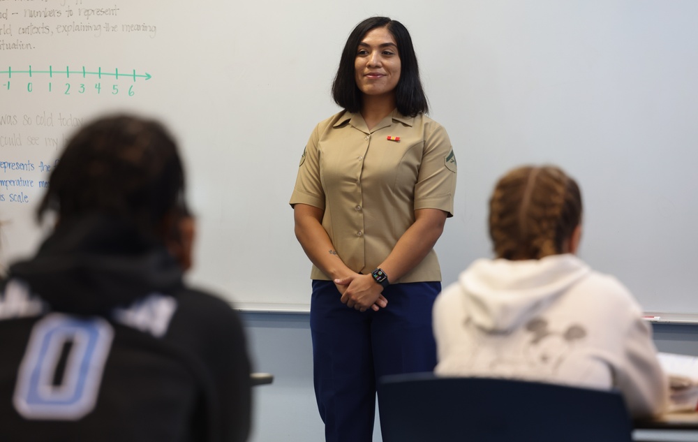 Camp Blaz Marines Visit Andersen Middle School For Career Day