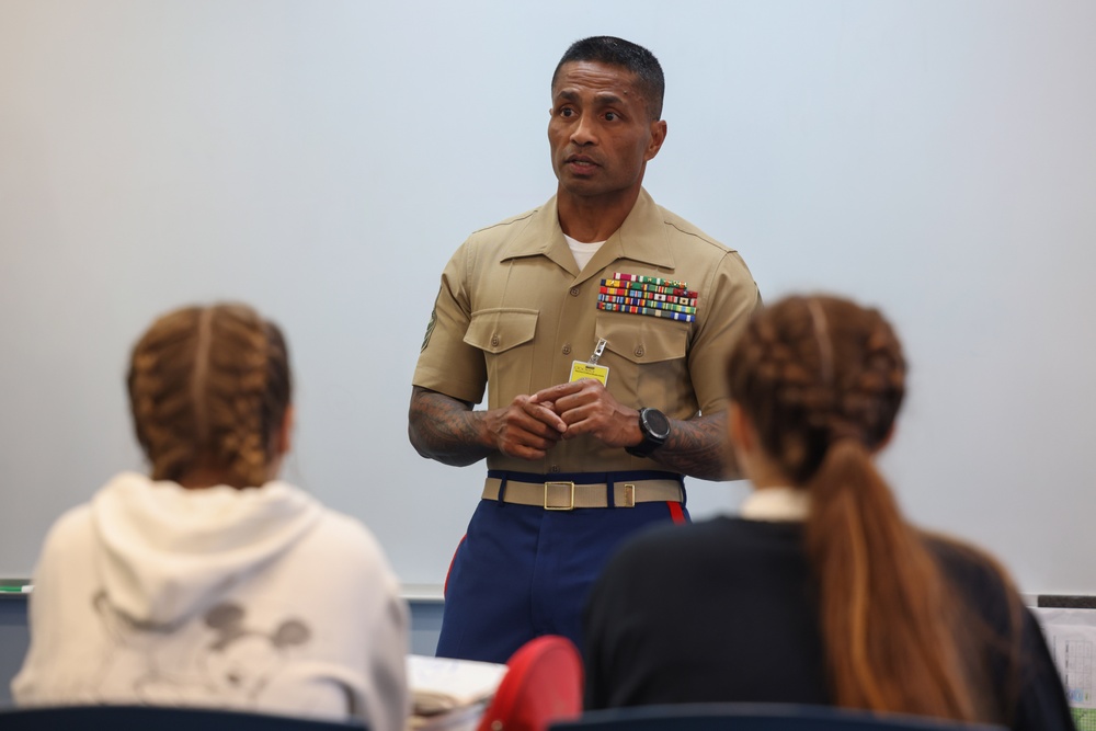 Camp Blaz Marines Visit Andersen Middle School For Career Day