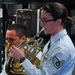 Rough Rider students watch the West Coast Jazz Ensemble of the Air Force perform Apr 27, 2023