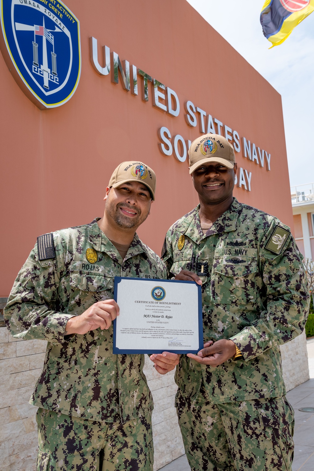 NSA Souda Bay’s Master-at-Arms 3rd Class Nestor Rojas’s Reenlistment Ceremony