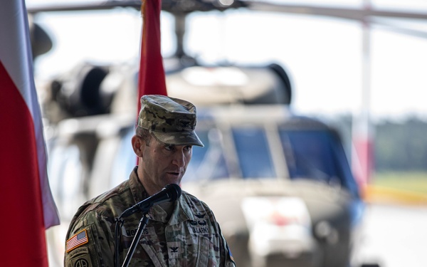 Col. Morris Speaks during the TOA Powidz, Poland