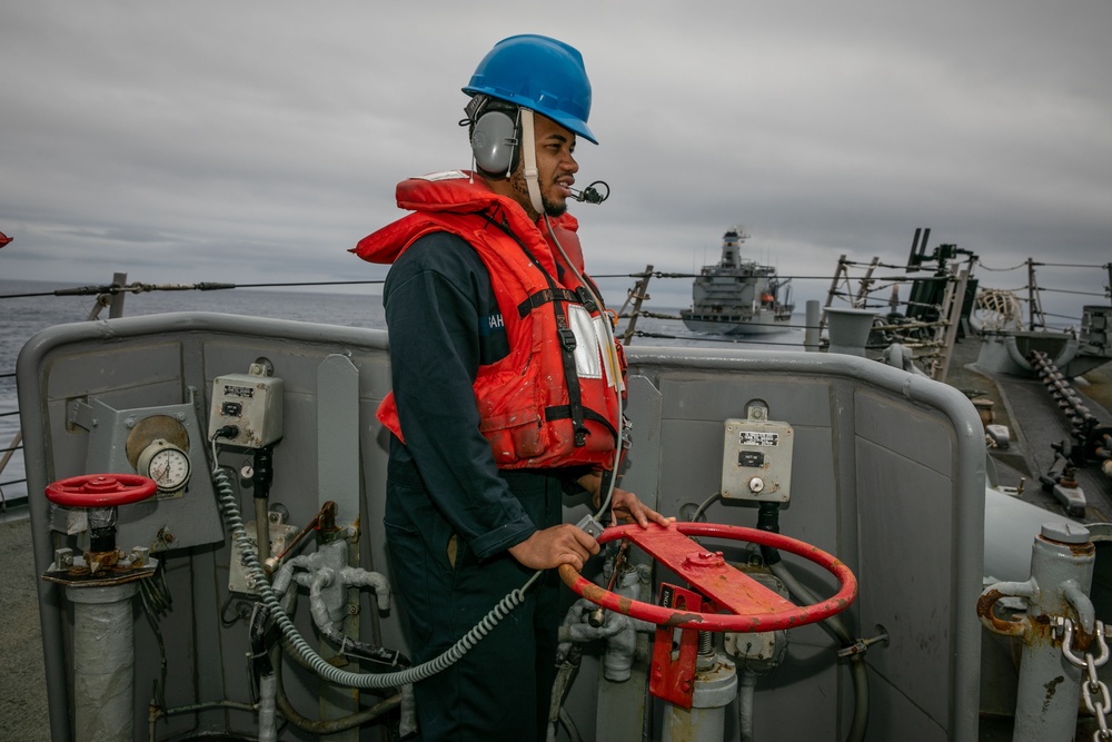 USS McFaul Conducts a Replenishment at Sea