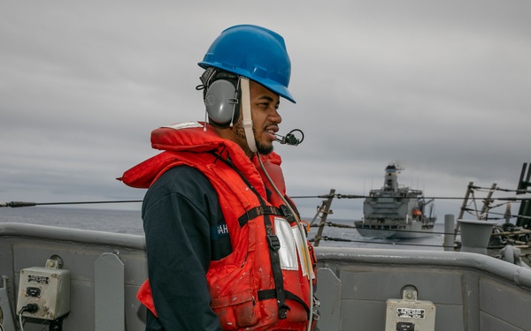 USS McFaul Conducts a Replenishment at Sea