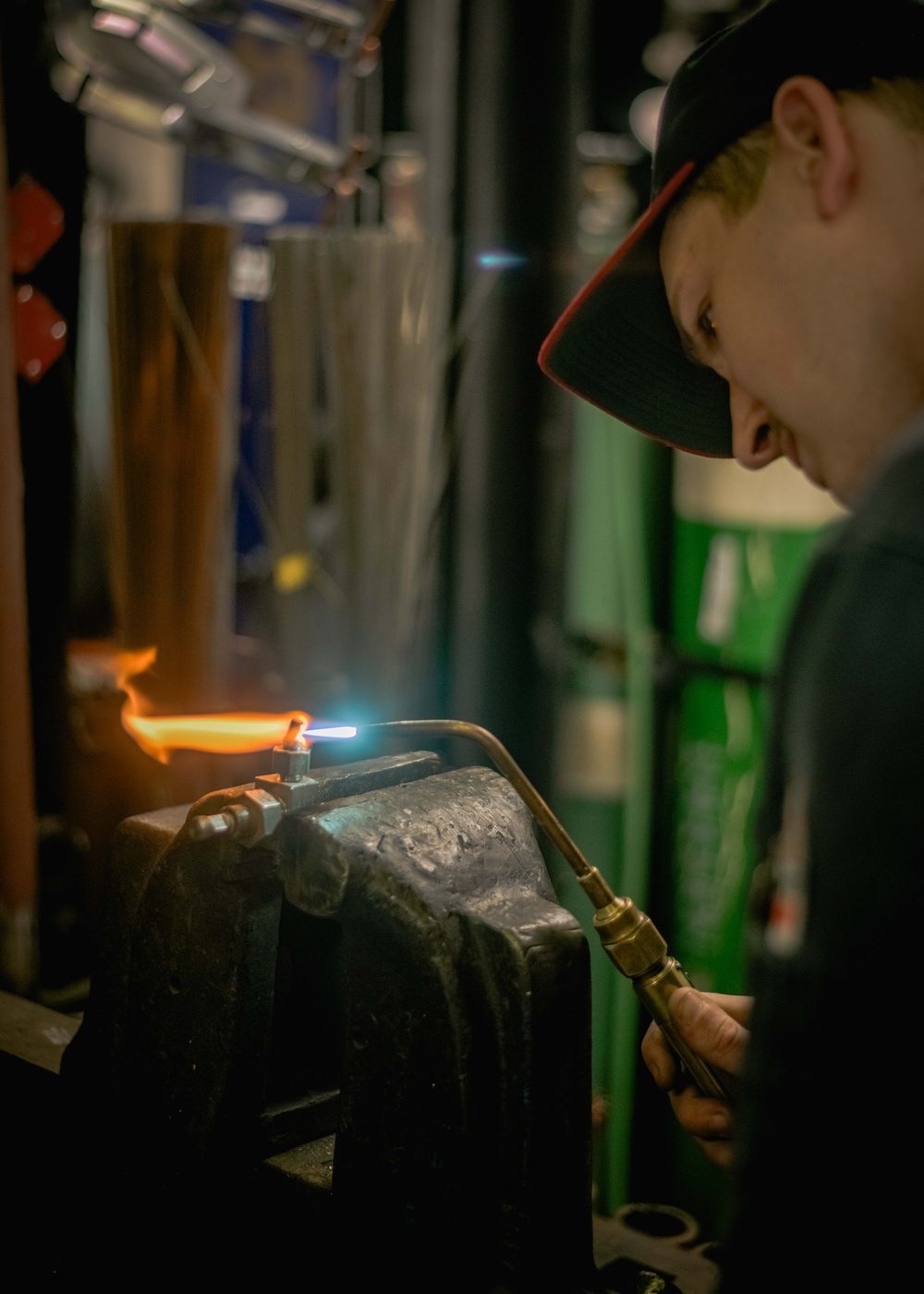 Hull Maintenance Technician helps maintain USS Oscar Austin (DDG 79) infrastructure during Formidable Shield 2023