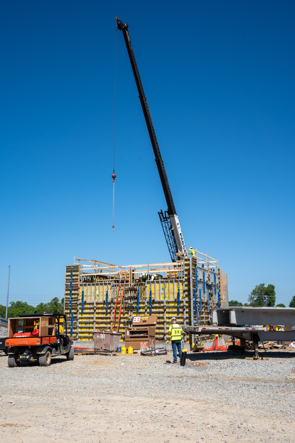 Construction continues at the site of the Louisville VA Medical Center May 10, 2023.