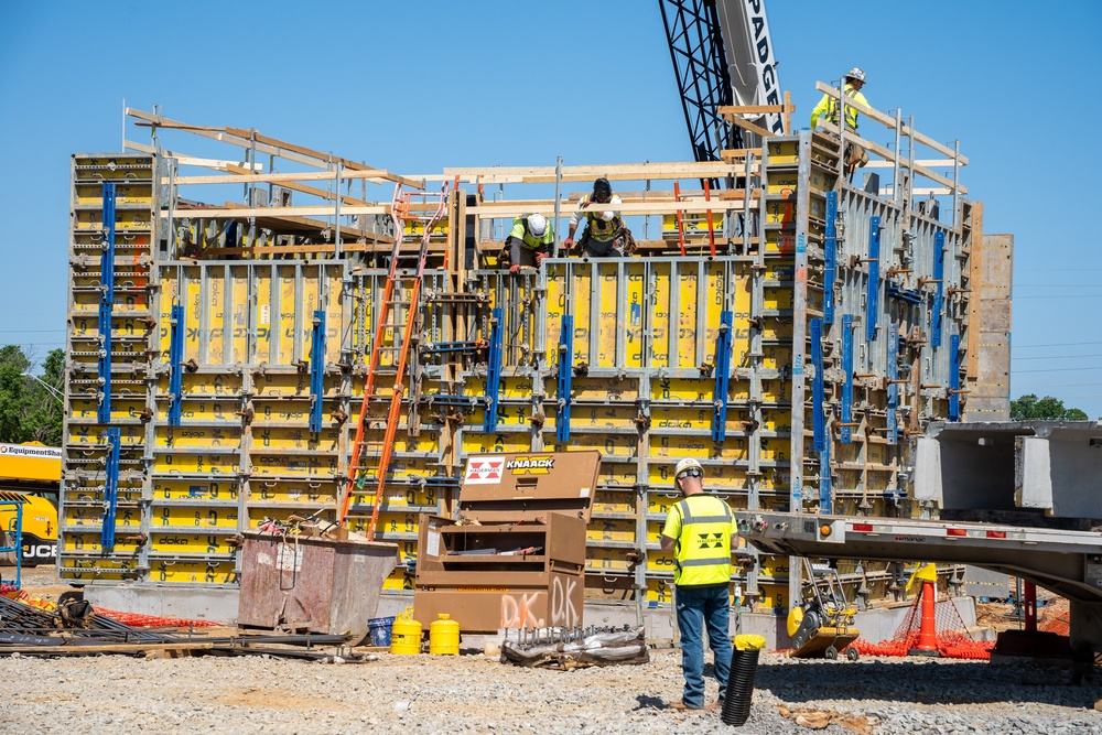 Construction continues at the site of the Louisville VA Medical Center May 10, 2023.