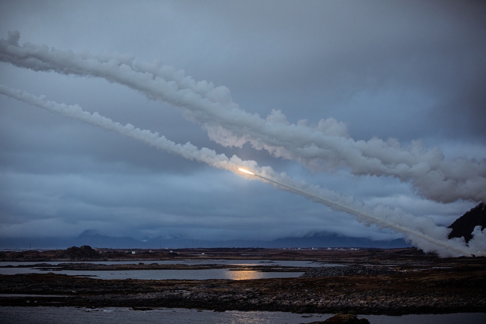 HIMARS launch during exercise Formidable Shield 2023