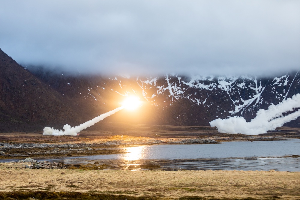 HIMARS launch during exercise Formidable Shield 2023