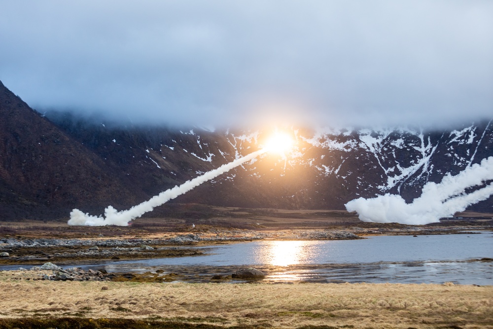 HIMARS launch during exercise Formidable Shield 2023