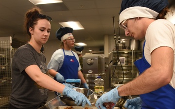 SBL students use Air Force kitchen to cook final grades