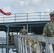 Boarding the USS Emory S. Land in Guam