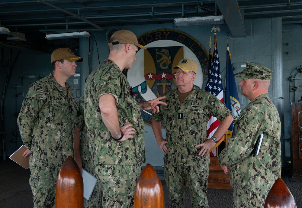 U.S. Pacific Fleet Commander Adm. Paparo Onboard USS Emory S. Land