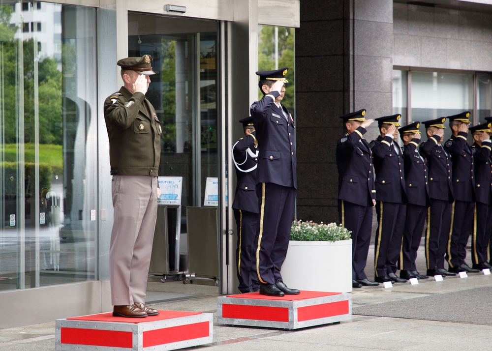 Gen. James C. McConville, chief of staff of the Army, visited Japan's Ministry of Defense at Camp Ichigaya on May 8