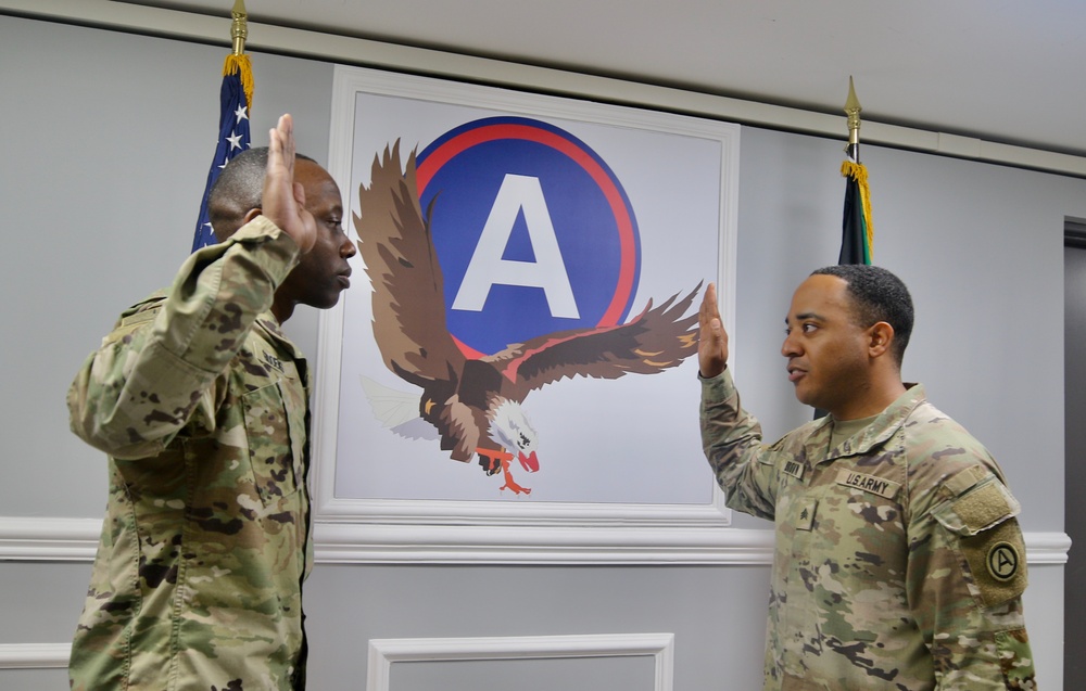 Sgt. Brown Reenlistment, ASG-KU