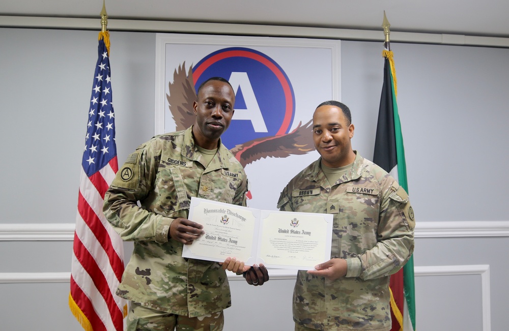 Sgt. Brown Reenlistment, ASG-KU