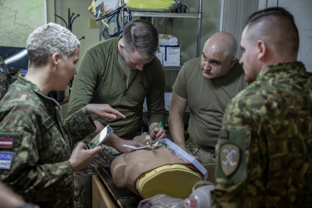 KFOR Soldiers conduct medical training