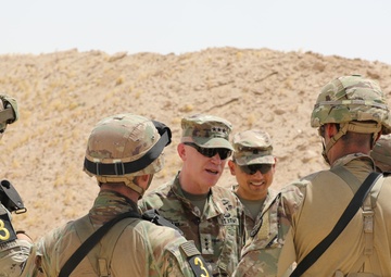U.S. Army Central command team visit Soldiers during the 2023 U.S. Army Central Best Squad Competition