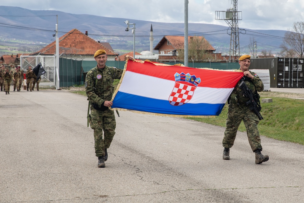 KFOR RC-E Soldiers participate in DANCON March