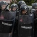 Kosovo Force Soldiers conduct crowd riot control training