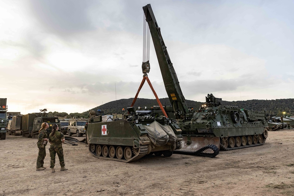 German, Norwegian Soldiers Meet, Discuss Leopard Tanks