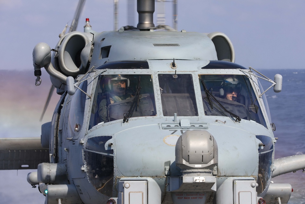 Pilots Land During Flight Operations