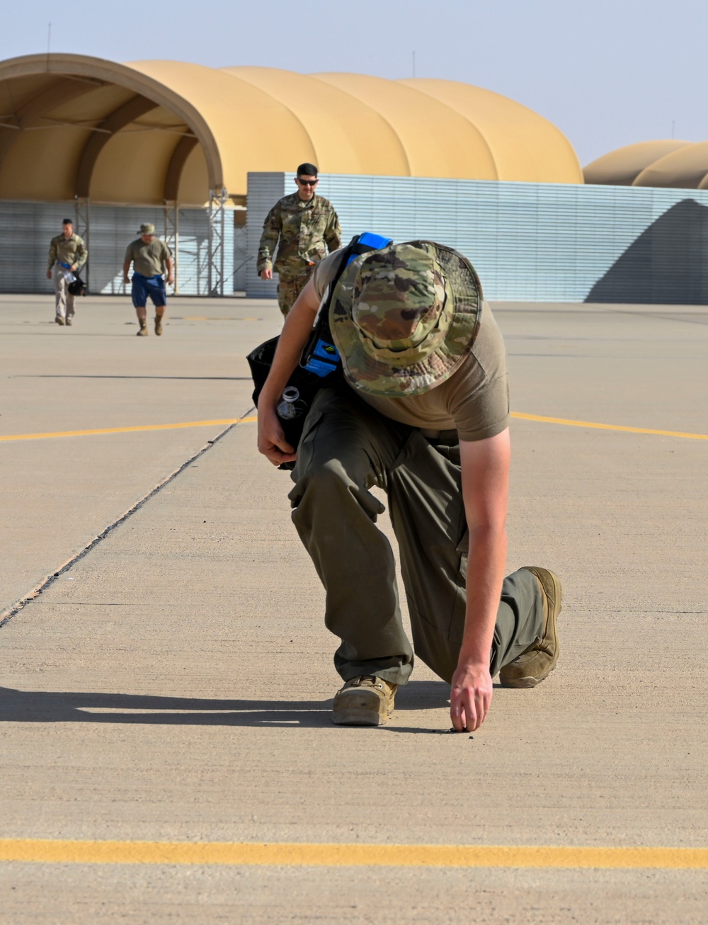 USAF and RSAF partner together for FOD Walk