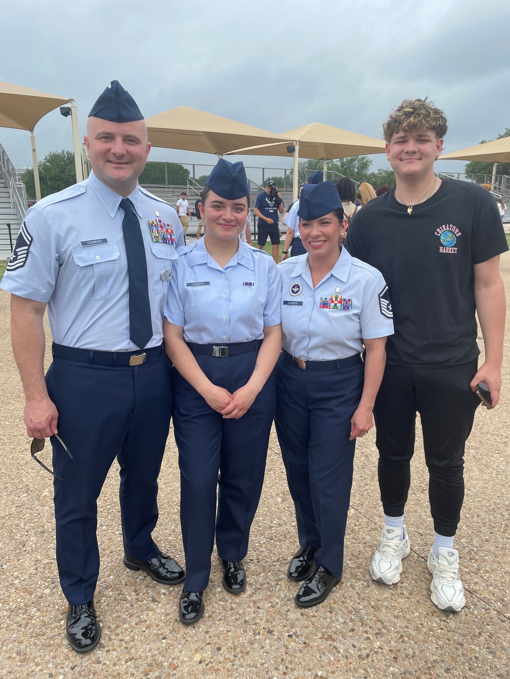 United States Air Force MSgt Lacy Clemente and family