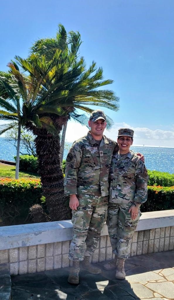 United States Air Force Colonel Laura Lewis and Captain Zachary Lewis