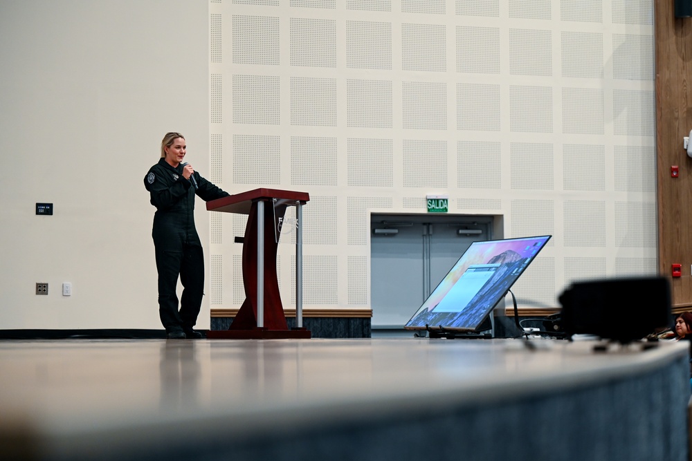 F-16 Viper Demo team commander speaks at Congress of Women Leaders