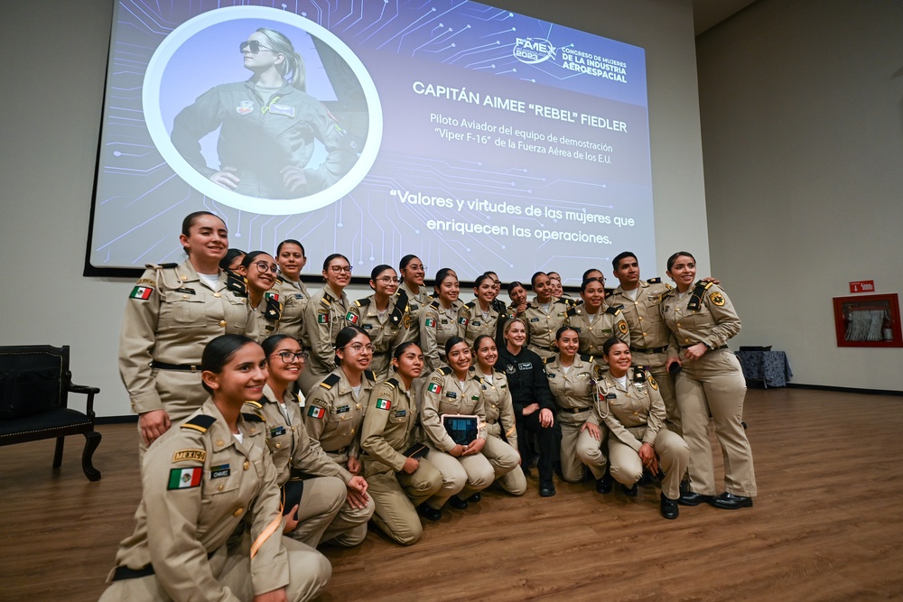 F-16 Viper Demo team commander speaks at Congress of Women Leaders