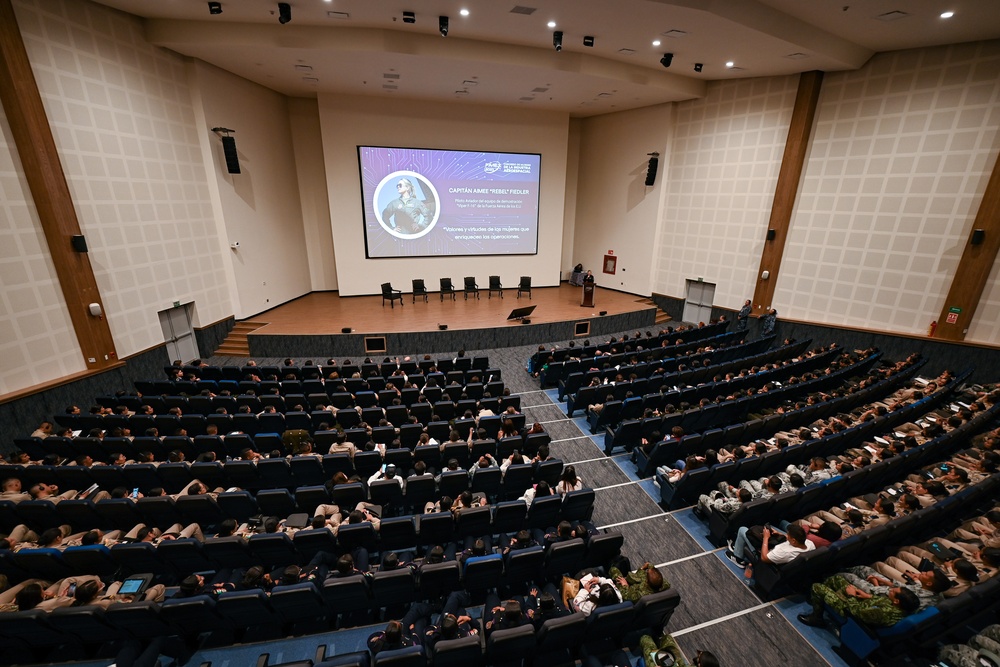 F-16 Viper Demo team commander speaks at Congress of Women Leaders