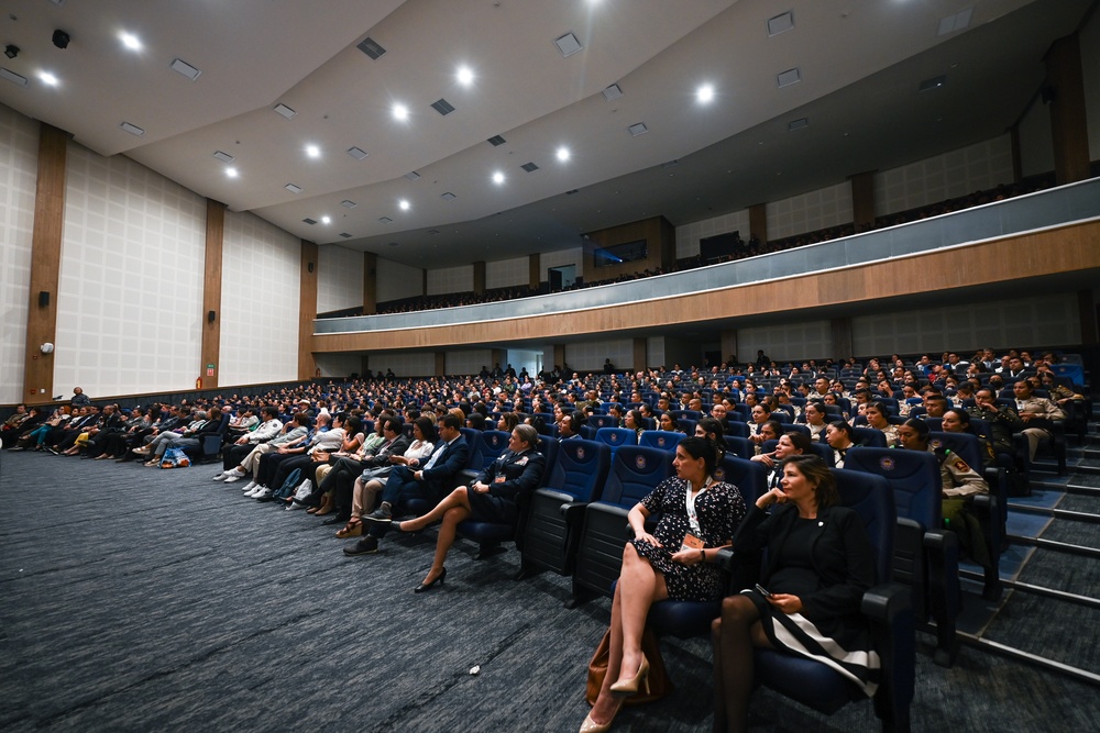 F-16 Viper Demo team commander speaks at Congress of Women Leaders
