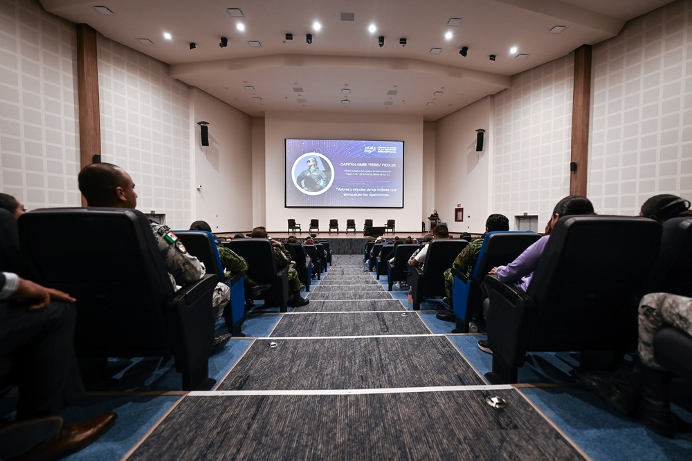 F-16 Viper Demo team commander speaks at Congress of Women Leaders